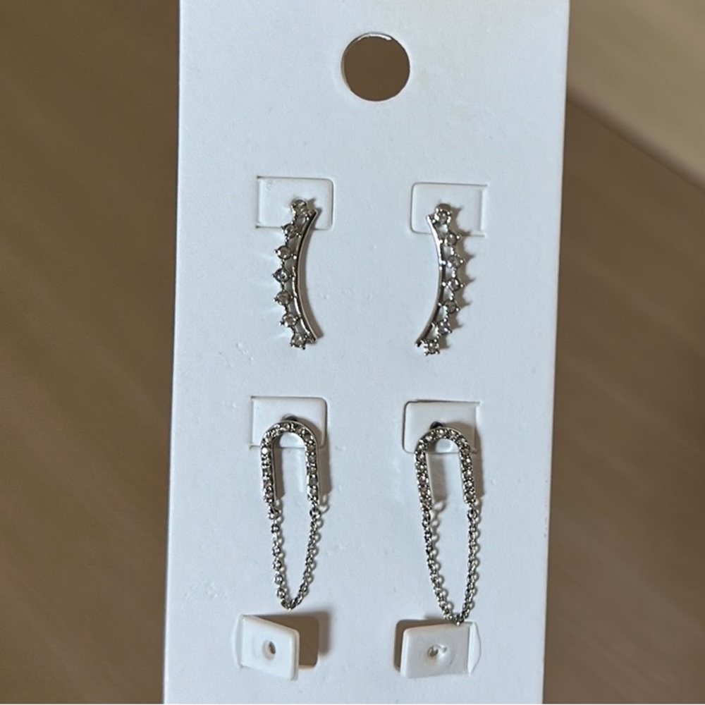 Express Silver Earring Set - Picture 2 of 4